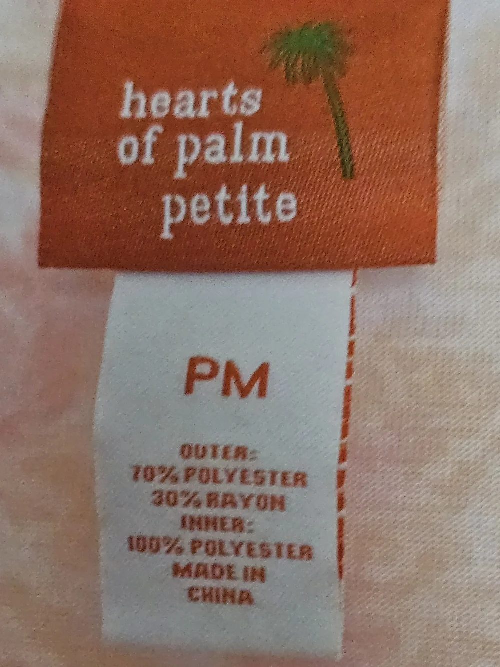 Hearts of Palm Petite Medium Orange Tie Dye Tie-Front Top Tank Duo NWT